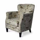 Jofran Phoebe Stationary Fabric Accent Chair PHOEBE-CH-CREAM IMAGE 1