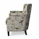 Jofran Phoebe Stationary Fabric Accent Chair PHOEBE-CH-CREAM IMAGE 3
