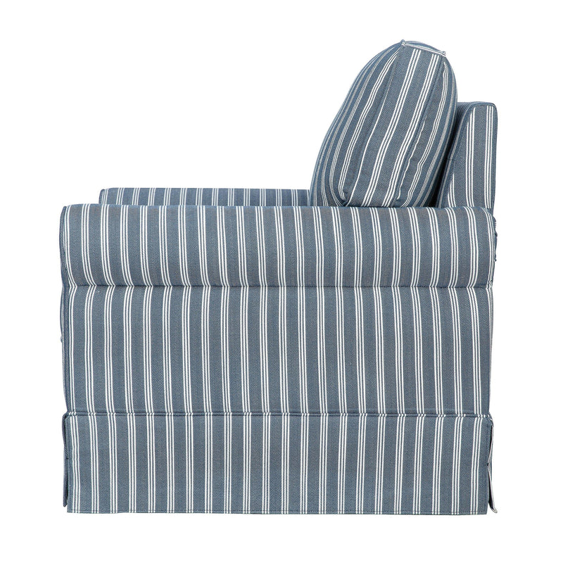 Jofran Riley Swivel Fabric Accent Chair RILEY-SW-NAVY IMAGE 3