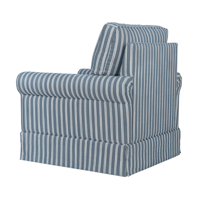 Jofran Riley Swivel Fabric Accent Chair RILEY-SW-NAVY IMAGE 4