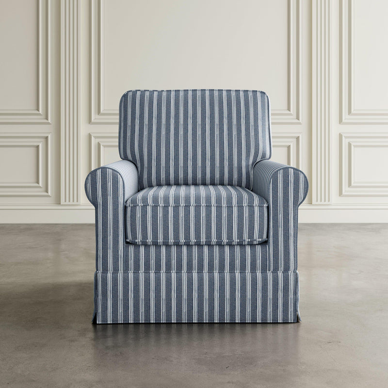 Jofran Riley Swivel Fabric Accent Chair RILEY-SW-NAVY IMAGE 6