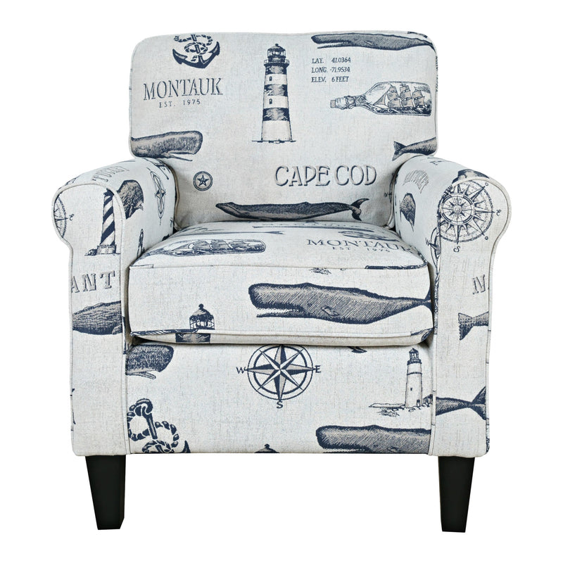 Jofran Seafarer Stationary Fabric Accent Chair SEAFARER-CH-NATURAL IMAGE 2
