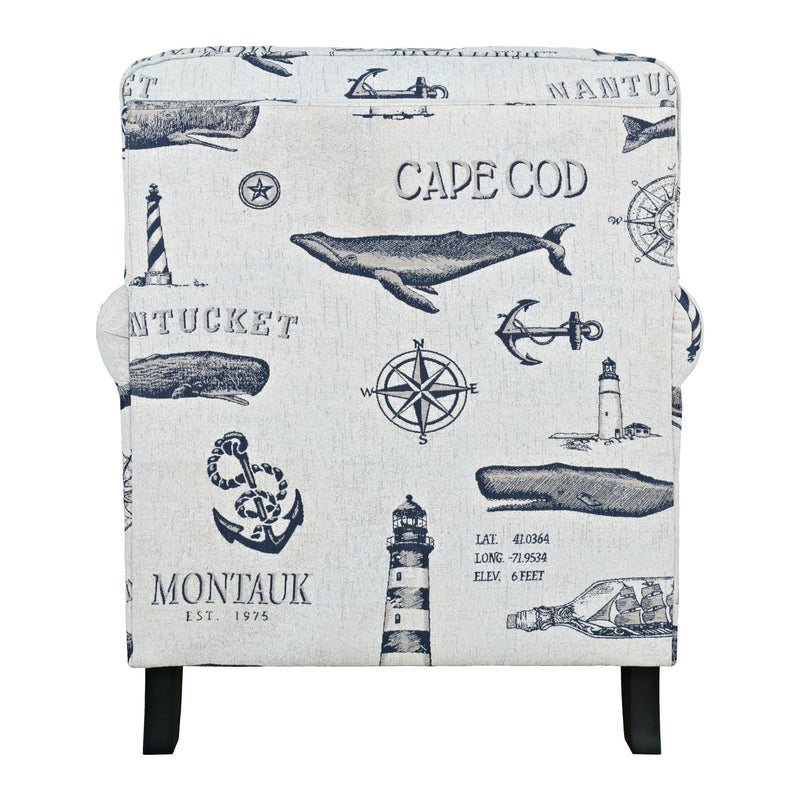 Jofran Seafarer Stationary Fabric Accent Chair SEAFARER-CH-NATURAL IMAGE 4