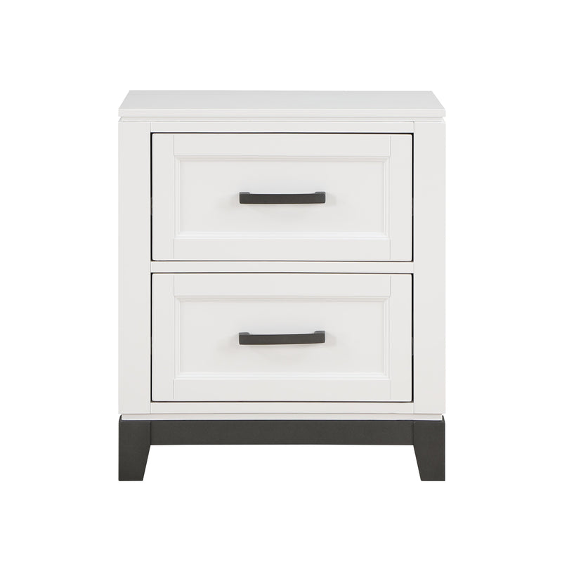 Homelegance Garretson 2-Drawer Nightstand 1450WH-4 IMAGE 1