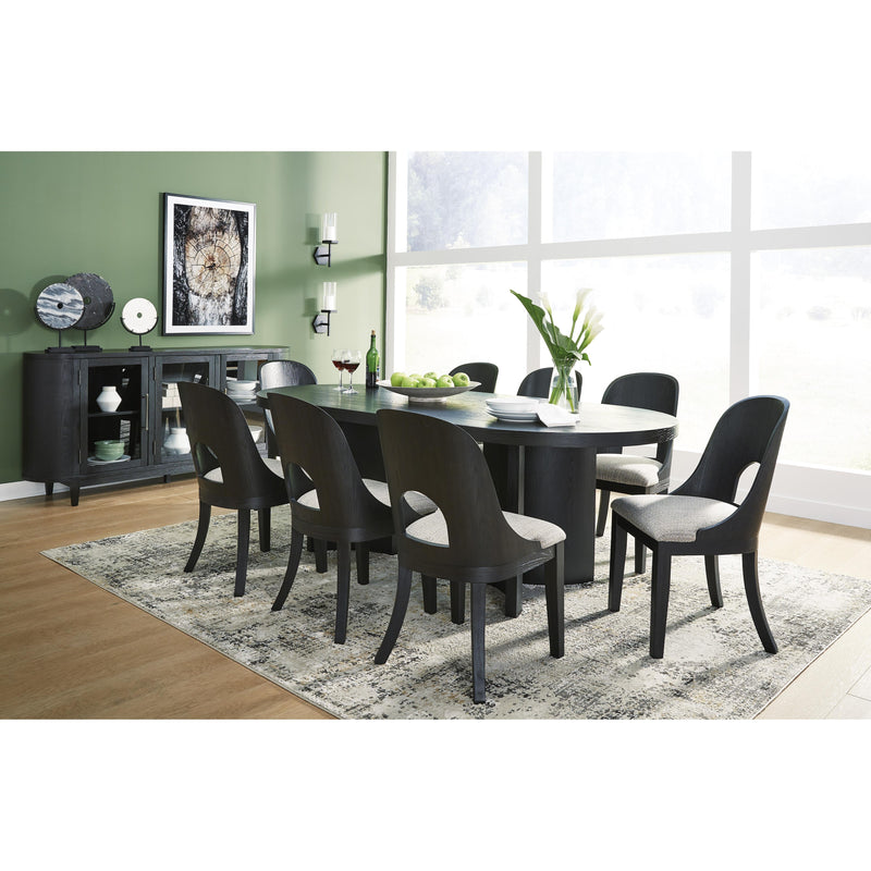 Rowanbeck Dining Chair - Gray/Black - (D821-01) Rowanbeck Dining Chair - Gray/Black - (D821-01)