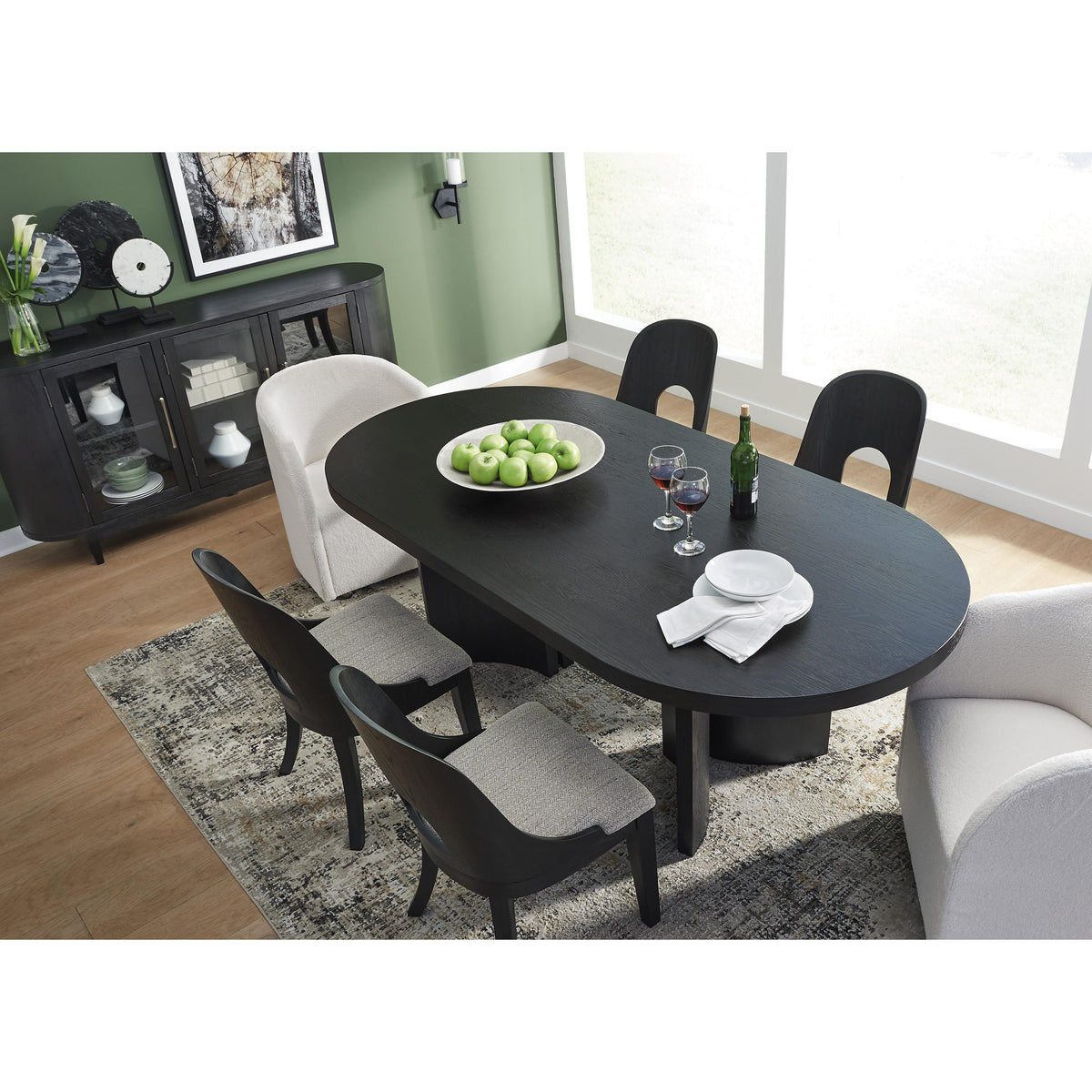 Ashley oval dining table deals