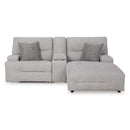 Signature Design by Ashley Acklen Place 93605S4 3 pc Power Reclining Sectional Sofa with Chaise IMAGE 3