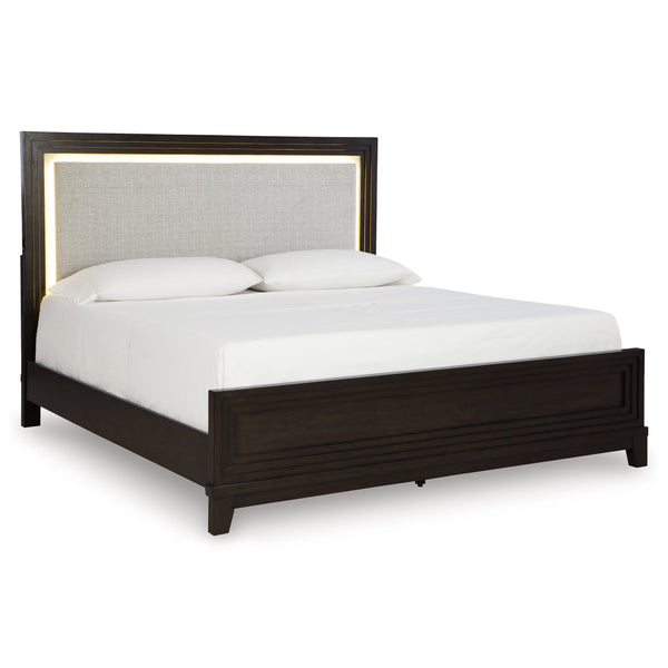 Signature Design by Ashley Neymorton B618B4 King Upholstered Panel Bed IMAGE 1