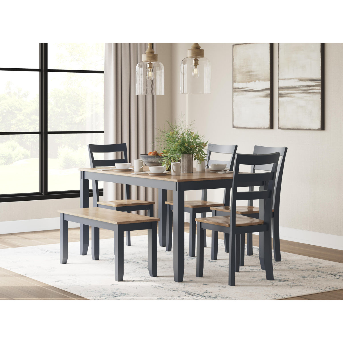 Signature Design by Ashley Gesthaven D399-325 Dining Room Table Set