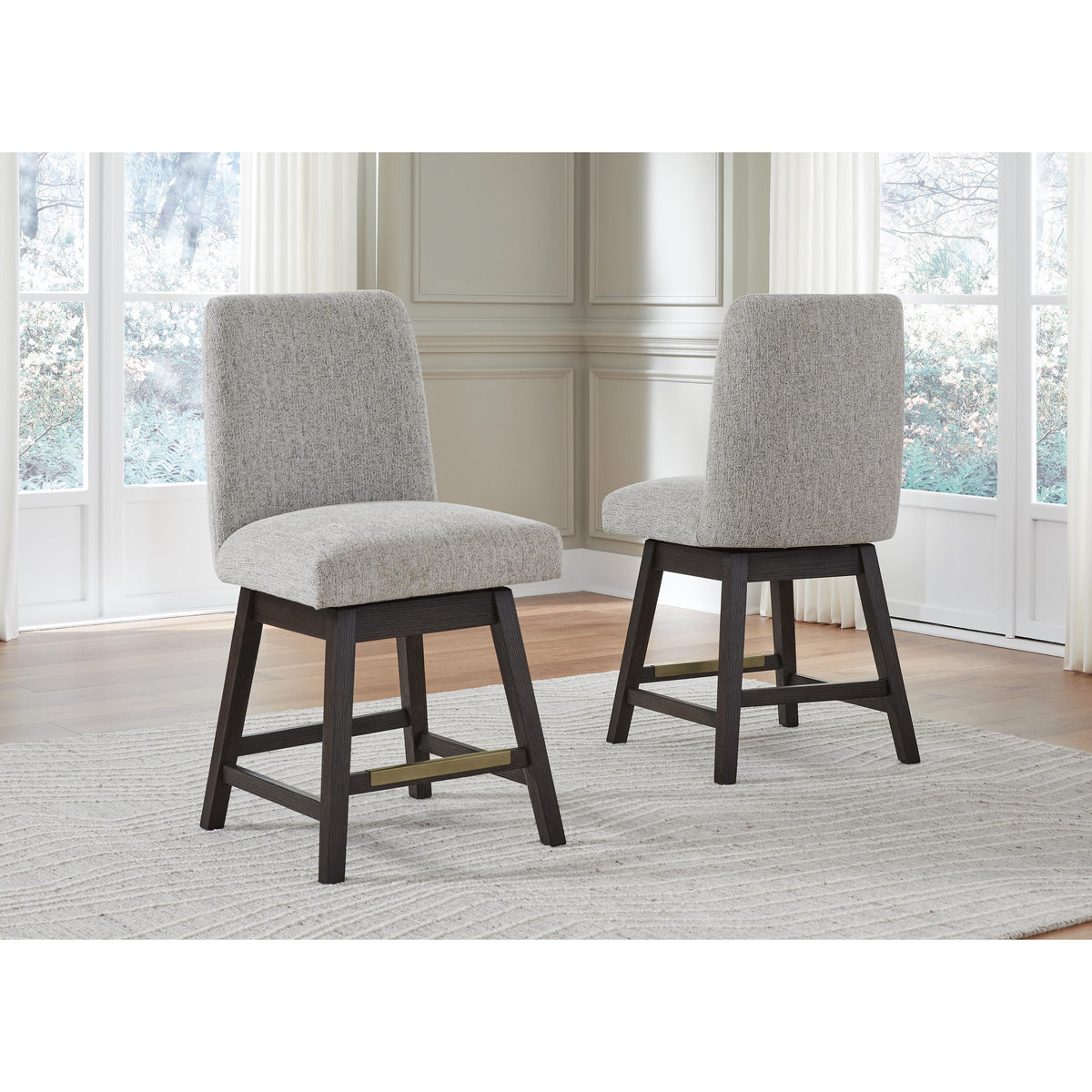 【you】HOWARD BAR CHAIR 1脚目 Set of 2 Centiar Counter Height Bar Stools D372-124 by