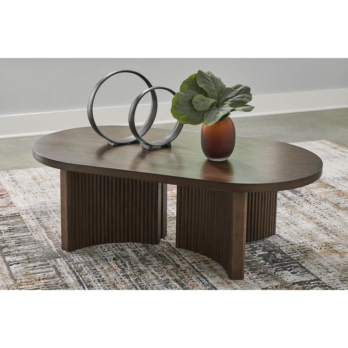 Signature Design by Ashley Korestone T689-0 Oval Cocktail Table