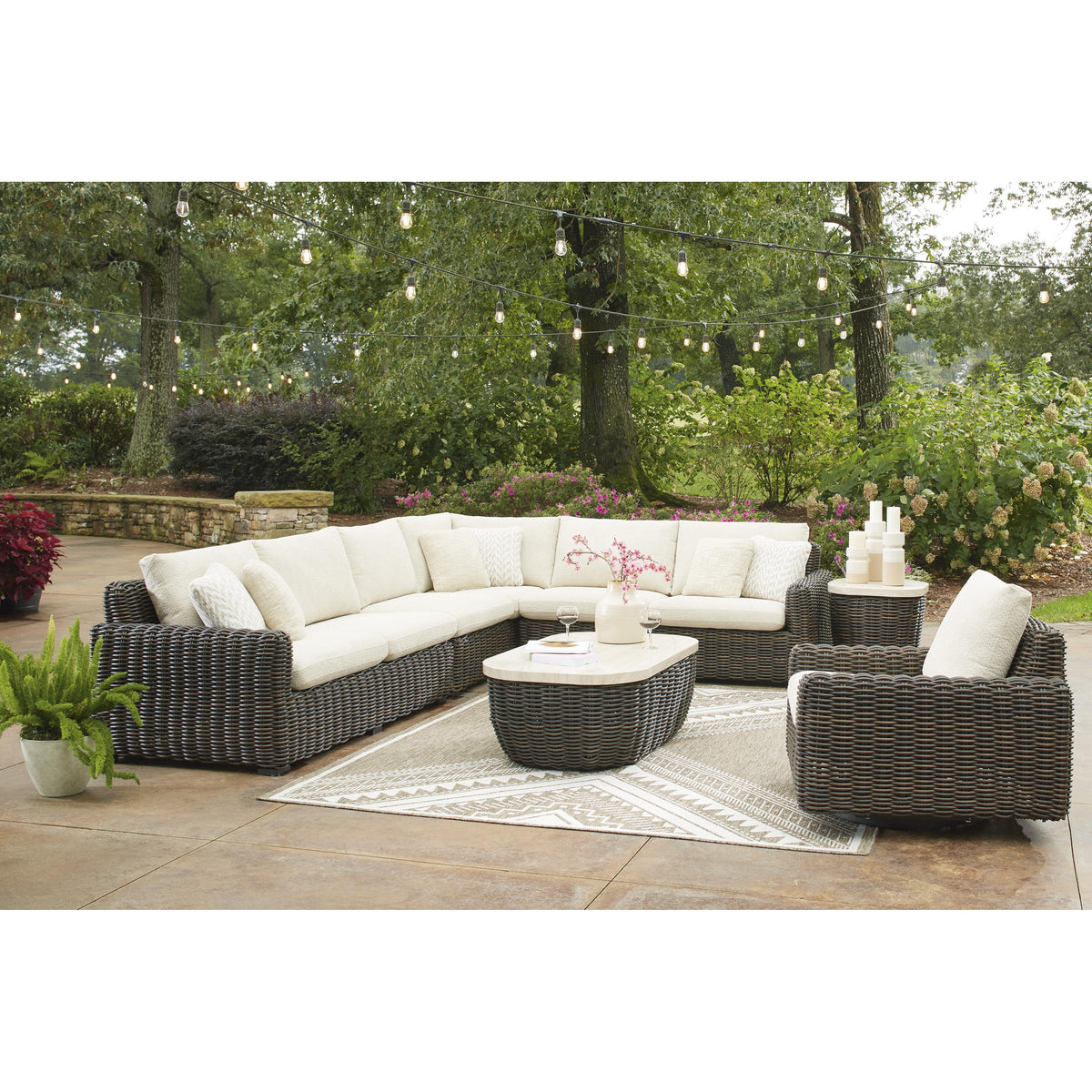 Signature Design by Ashley Kimora P711-821 Swivel Glider Lounge with C