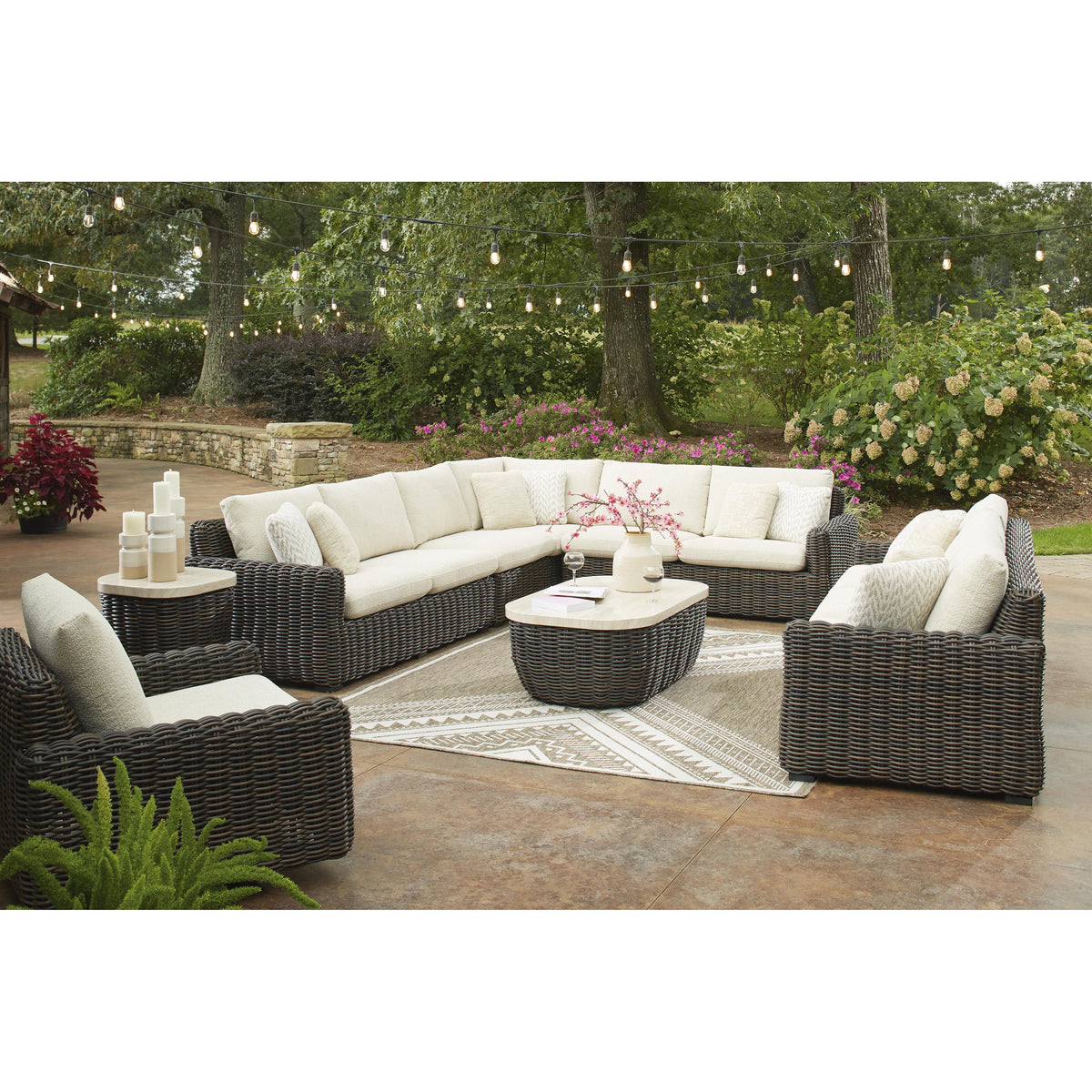 Signature Design by Ashley Kimora P711-821 Swivel Glider Lounge with C