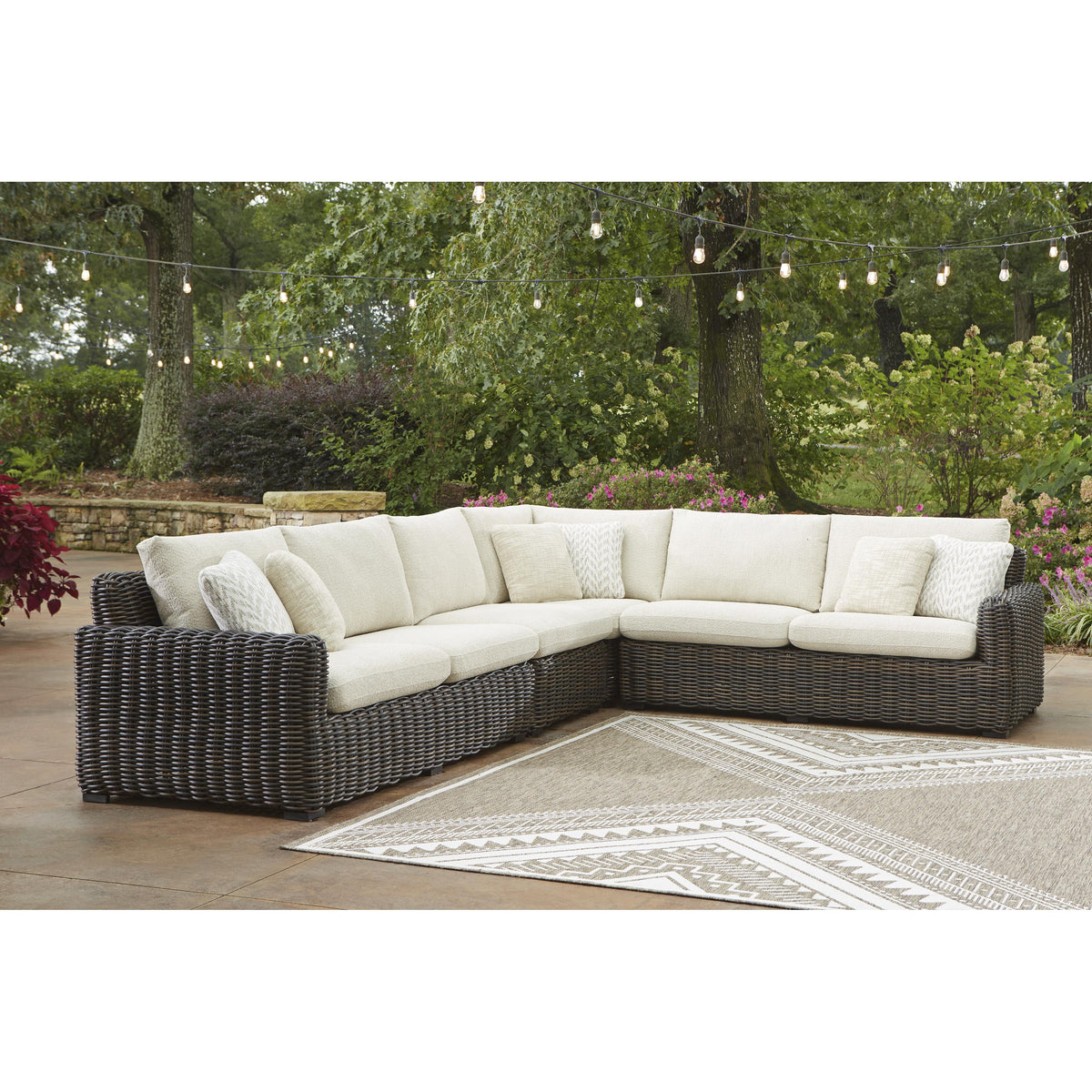 Signature Design by Ashley Kimora P711P2 4 pc Outdoor Sectional