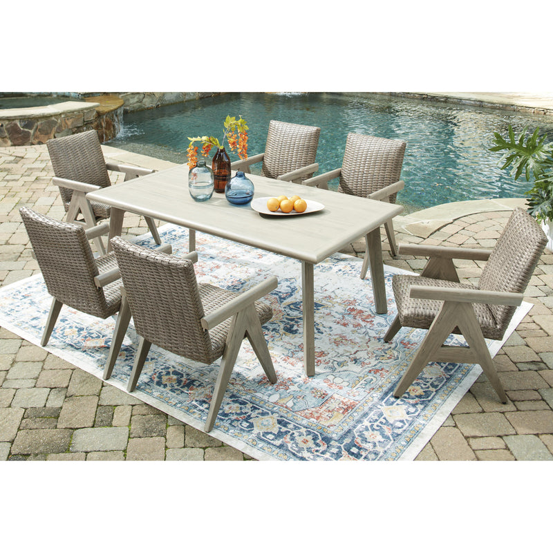 canadian tire patio table umbrellas Signature Design by Ashley Cliff Trails PCP690-625 Rectangular Dining