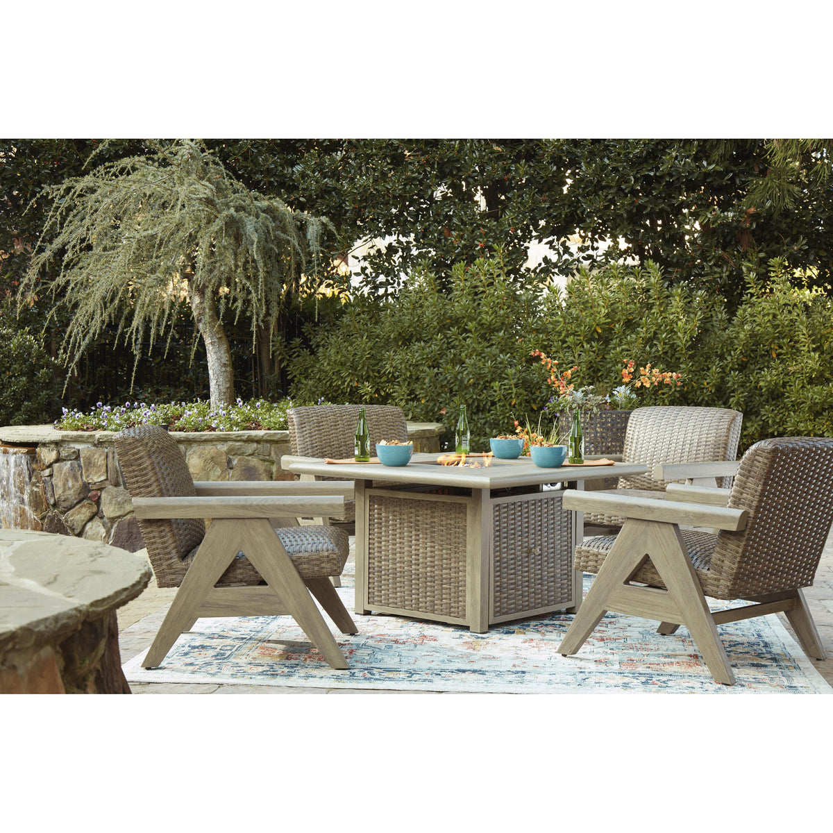 Signature Design by Ashley Cliff Trails PCP690-772 Square Fire Pit Tab