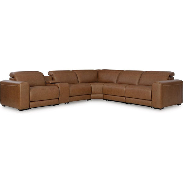 Signature Design by Ashley Magic Man U10700S8 6 pc Power Reclining Sectional with Console IMAGE 1