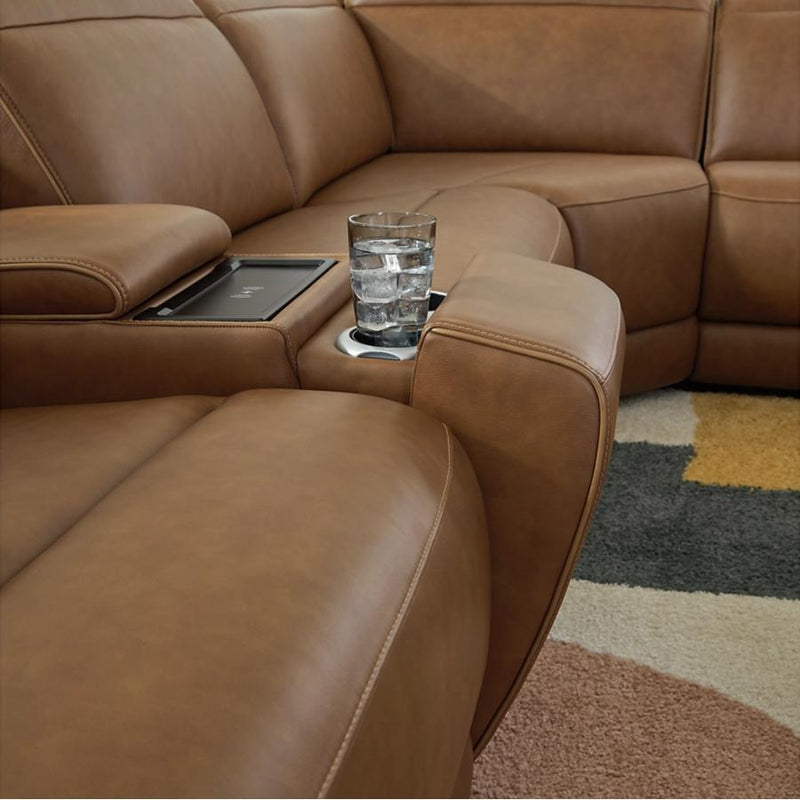 Signature Design by Ashley Magic Man U10700S8 6 pc Power Reclining Sectional with Console IMAGE 6