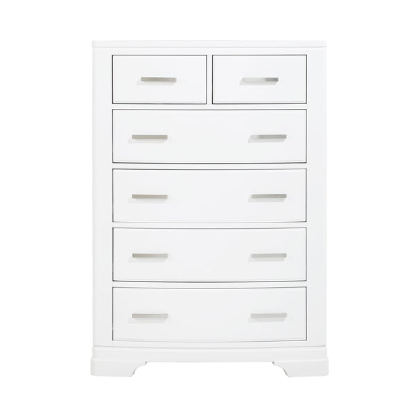 6 drawer white dresser tall Homelegance Hudson Chest In White