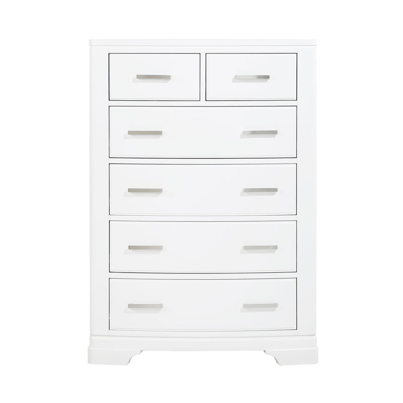 white 6 drawer dresser tall Homelegance Hudson Chest In White