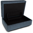 Franklin Indigo Fabric Storage Ottoman 814-18 3415-40 IMAGE 3