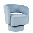  Jofran Sutton Swivel Fabric Accent Chair SUTTON-SW-BLUE IMAGE 1