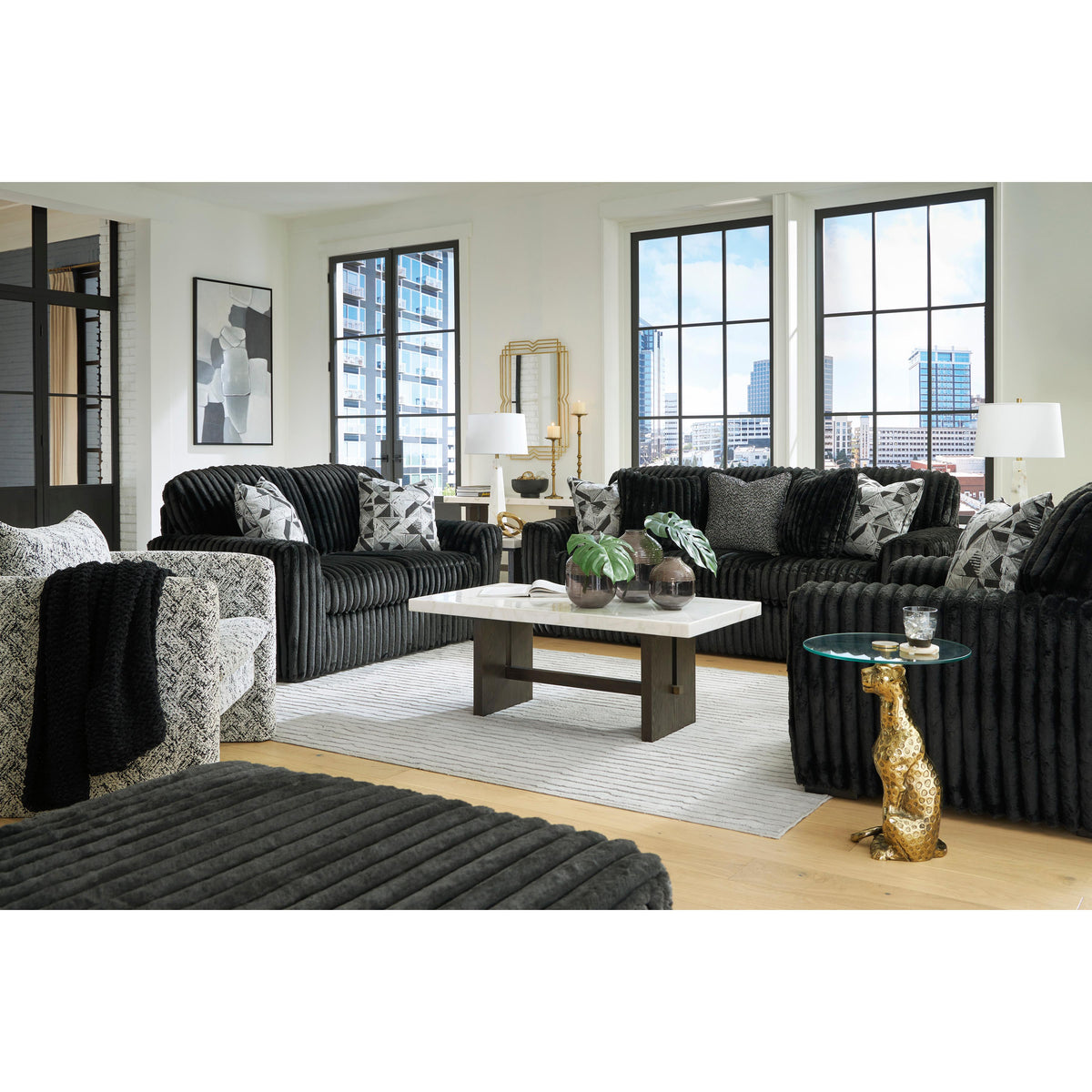 Signature Design by Ashley Midnight-Madness 9810323 Chair and a Half