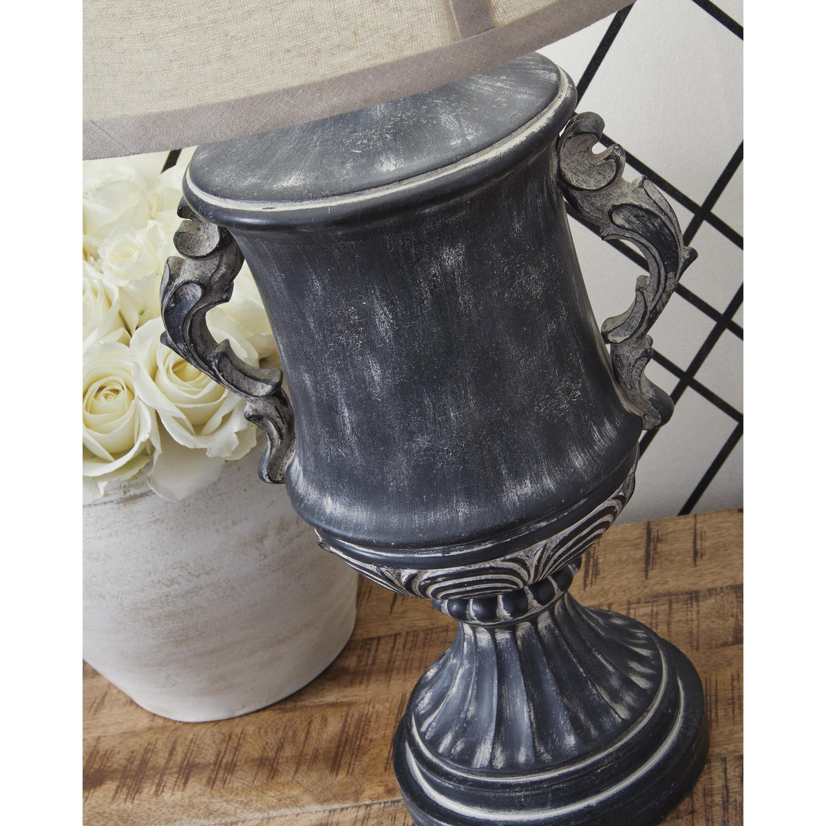 ウェア lamps Signature Design by Ashley Morvanford L235834 Poly Table Lamp