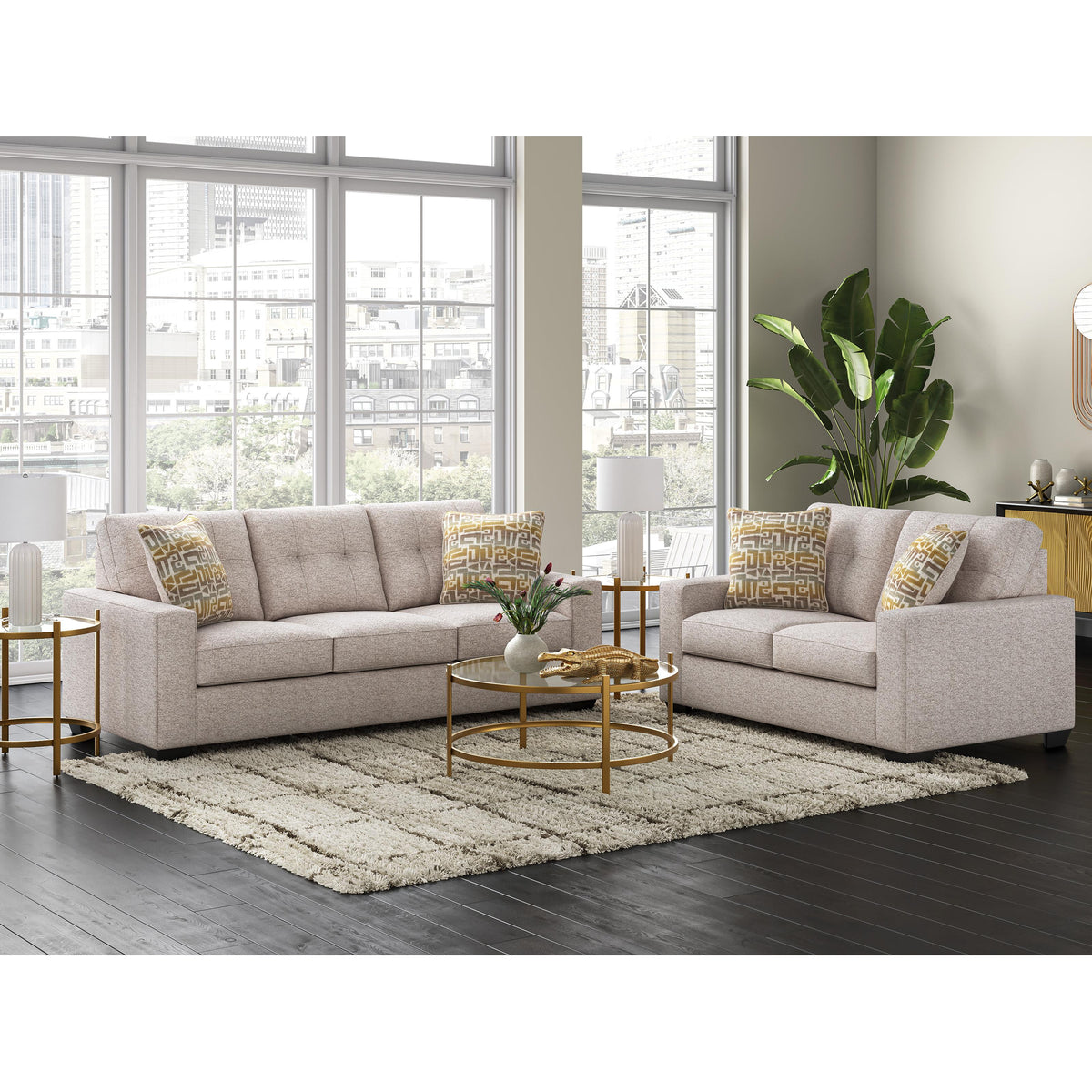 アリエ Signature Design by Ashley Altari Fabric Full Sleeper Sectional 872131