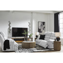  Signature Design by Ashley Rhines Falls PC4280496 Double Reclining Power Loveseat with Console IMAGE 15