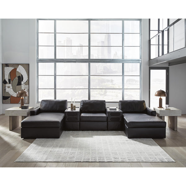  Signature Design by Ashley ModMax II 74305S49 5 pc Double Chaise Sectional with Audio Consoles IMAGE 1