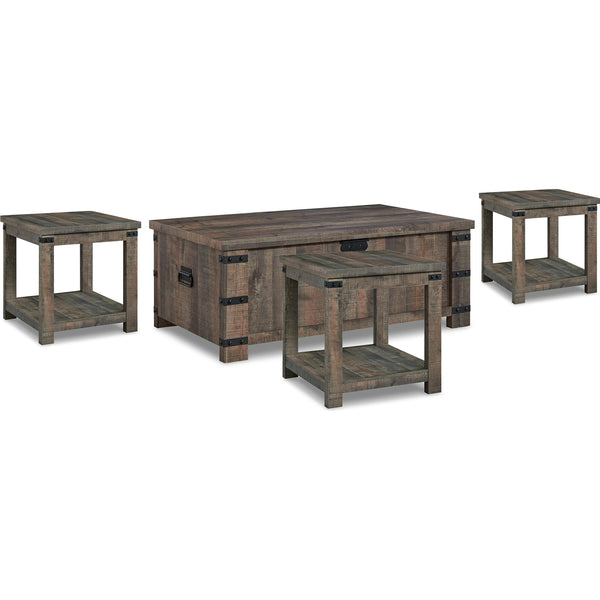 Signature Design by Ashley Hollum T466T2 Coffee Table and 3 End Tables IMAGE 1