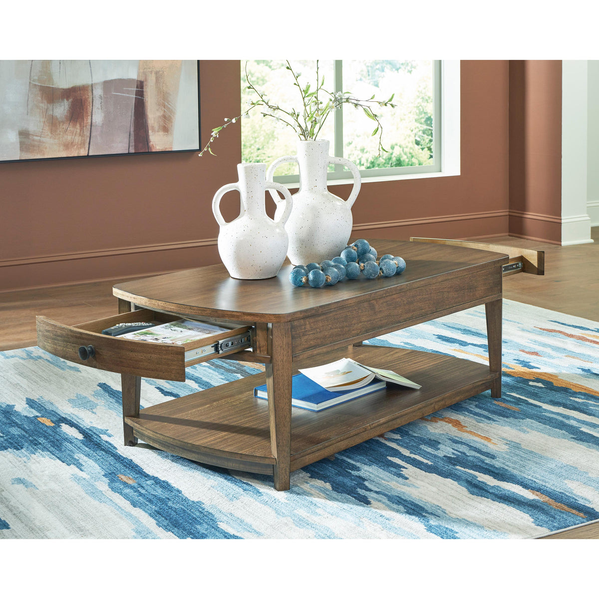 Signature Design by Ashley Burkbyer T513-1 Rectangular Cocktail Table