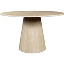 Jofran Round Auden Dining Table with Vinyl Top and Pedestal Base 2271-BONN50BWSH/2271-BONN50TWSH IMAGE 1