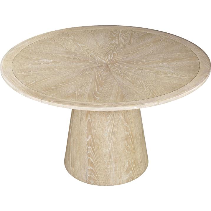 Jofran Round Auden Dining Table with Vinyl Top and Pedestal Base 2271-BONN50BWSH/2271-BONN50TWSH IMAGE 2
