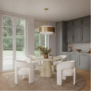 Jofran Round Auden Dining Table with Vinyl Top and Pedestal Base 2271-BONN50BWSH/2271-BONN50TWSH IMAGE 5