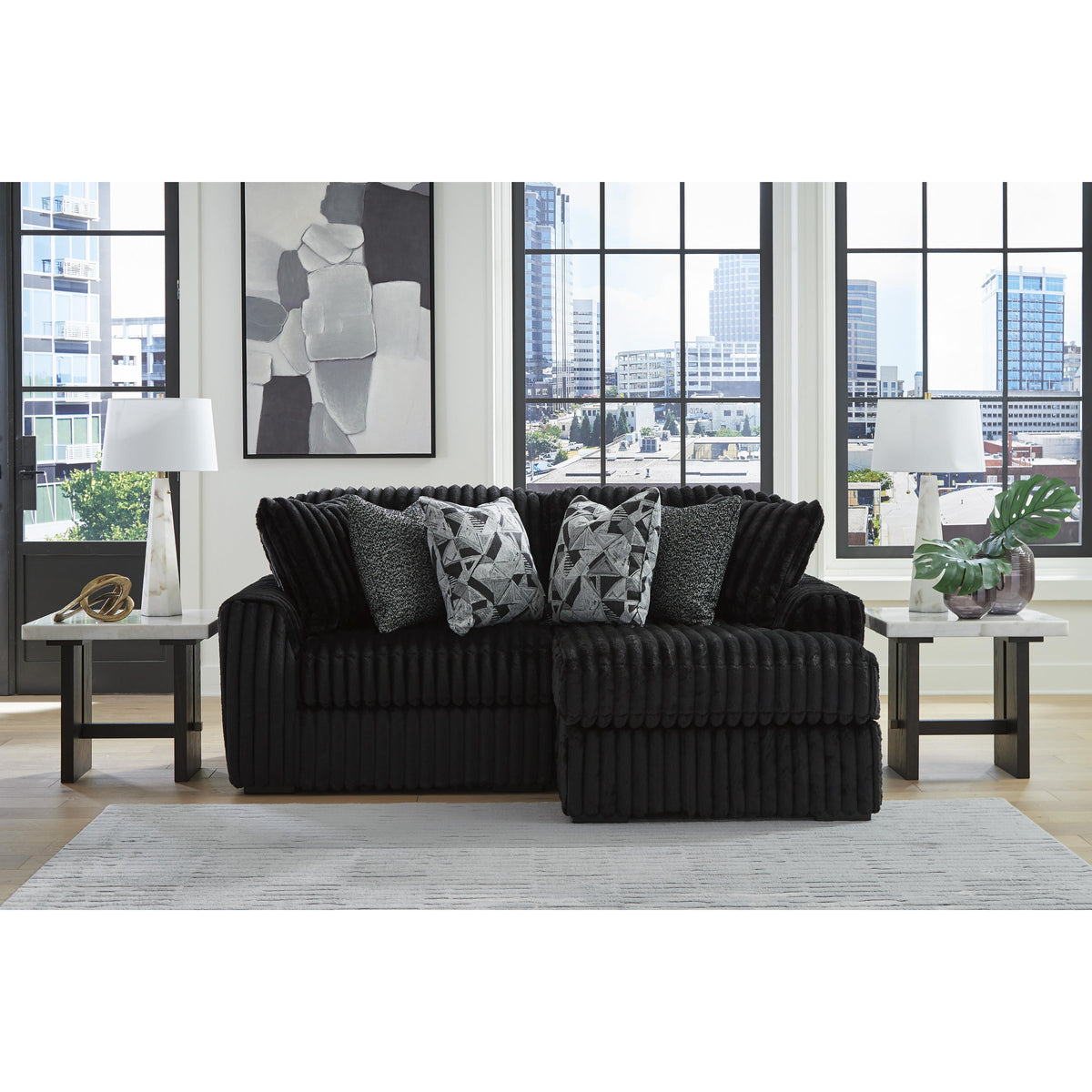 Signature Design by Ashley Midnight-Madness 98103S14 2 pc Sectional wi