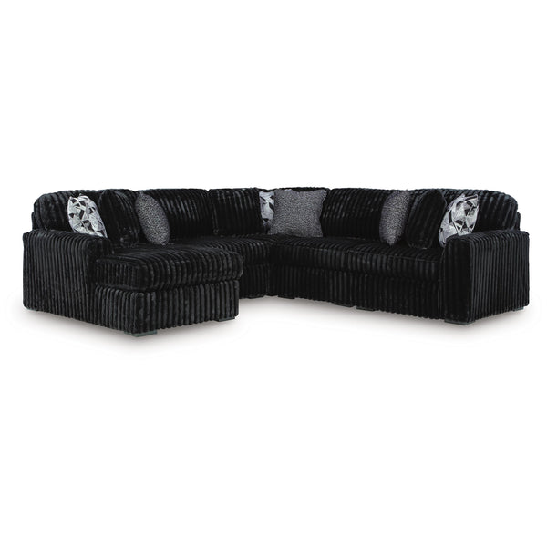 Signature Design by Ashley Midnight-Madness 98103S3 4 pc Sectional wit