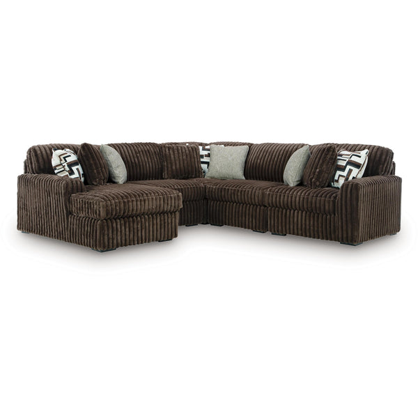 Signature Design by Ashley Midnight-Madness 98104S3 4 pc Sectional wit