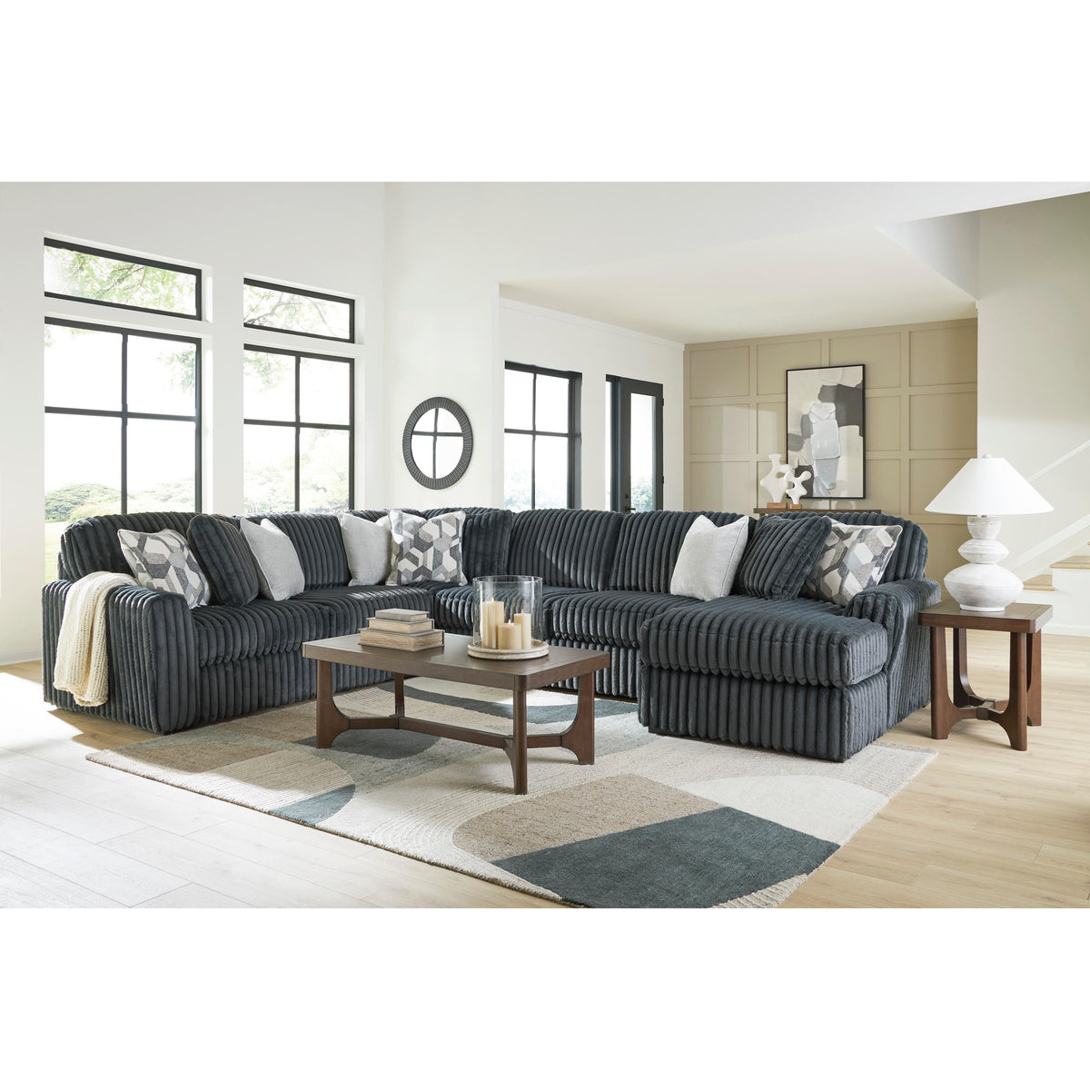 Signature Design by Ashley Midnight-Madness 98105S2 4 pc Sectional wit
