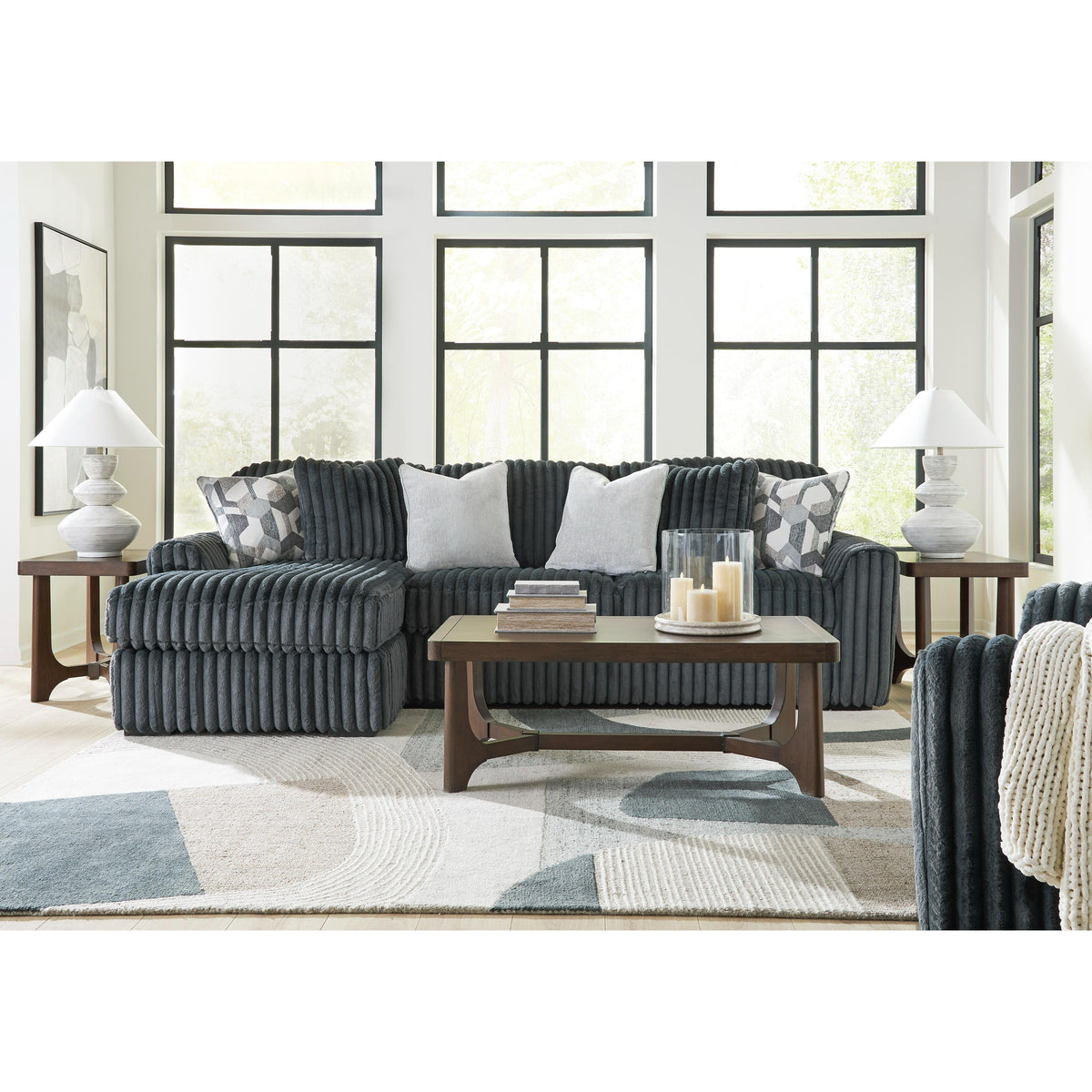 Signature Design by Ashley Midnight-Madness 98105S4 2 pc Sectional Sof