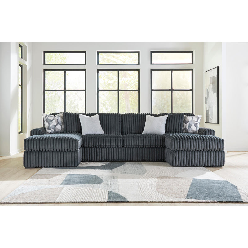 Signature Design by Ashley Midnight-Madness 98105S7 3 pc Double Chaise