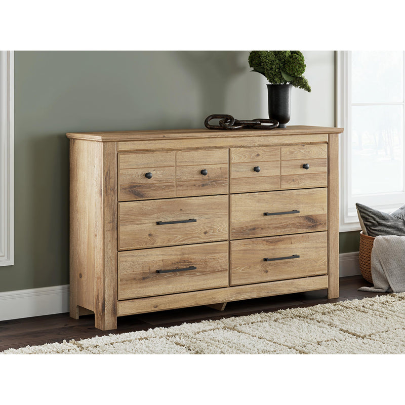 Drawer サキソニージレ36サイズ Signature Design by Ashley Makidern PCB1170-31 Six Drawer Dresser