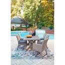  Signature Design by Ashley Half Moon Beach PCP418-625 Rectangular Dining Table with Umbrella Option IMAGE 6