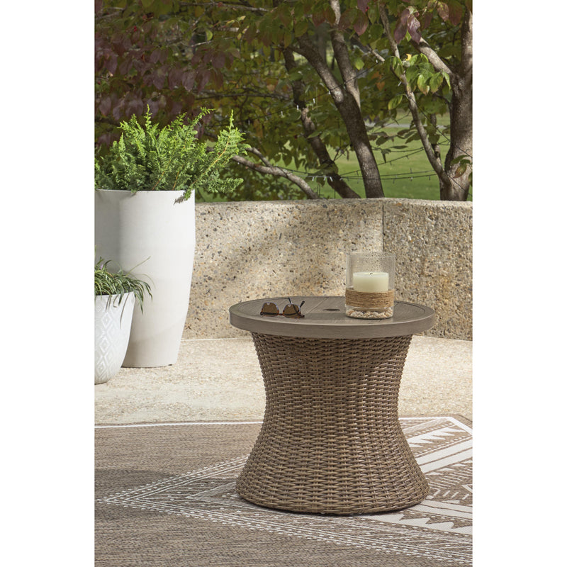 ashley furniture patio umbrellas Signature Design by Ashley Laguna Heights PCP790-706 Round End Table w