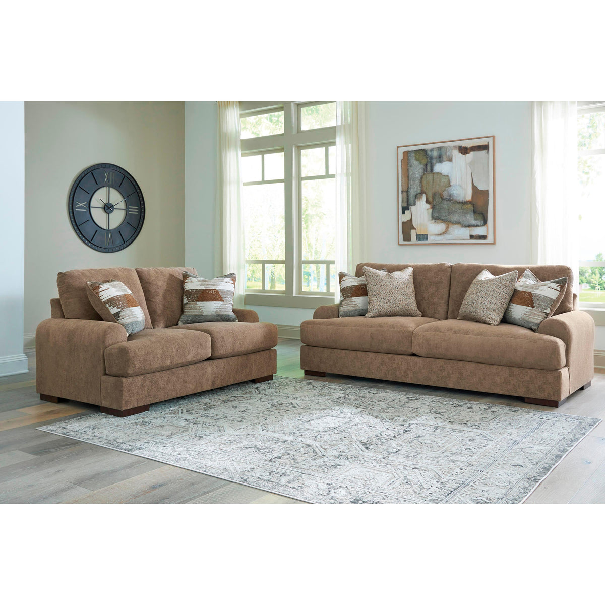 ジョハン・ゾファニー、ブラッドショーの家族、希少な画集より Signature Design by Ashley Jayne Park Stationary Fabric Sofa PC8150538