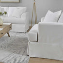  Fusion Furniture Sutton Stationary Fabric Chair Sutton 9900-02 Chair - Snow IMAGE 1